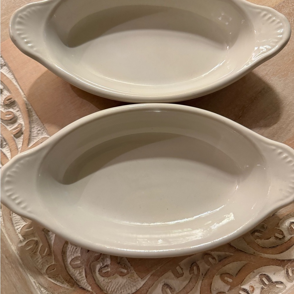 Spirit Cream Oval Serving Dishes
